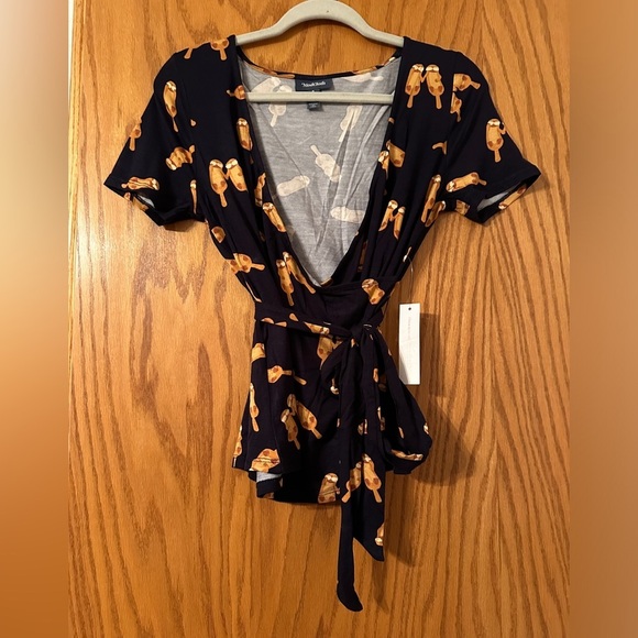 ModCloth Surplice Is Right Faux-Wrap Top - NWT - Size S - Picture 2 of 12